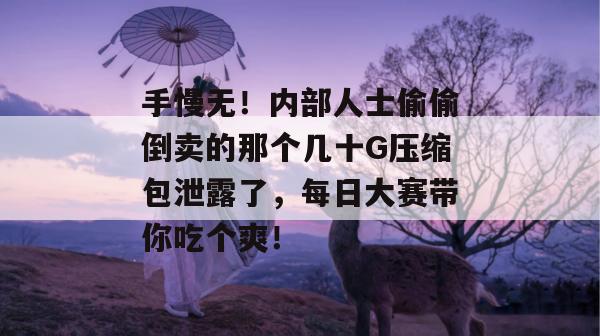 手慢无！内部人士偷偷倒卖的那个几十G压缩包泄露了，每日大赛带你吃个爽！